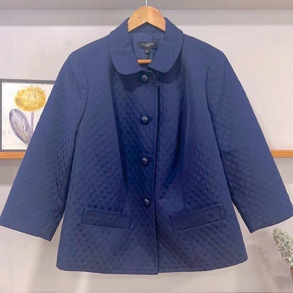 Talbots Quilted Blazer Jacket, Size 14W, NWT - Picture 1 of 12